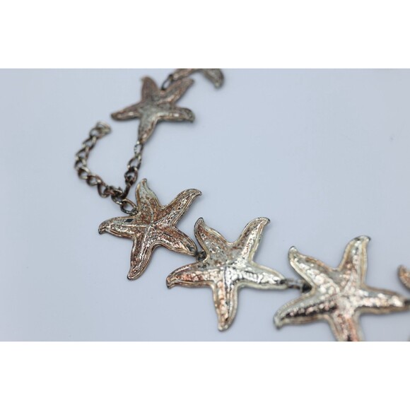 Vintage Escada Starfish Chain Belt Silver Tone Made in Spain Distressed Mermaid main image 7